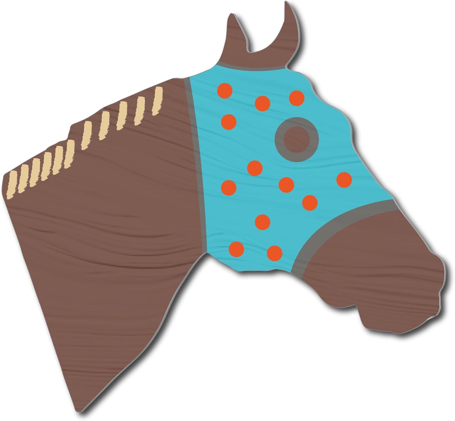 Horse Head Unfinished Wood Cutout, No Sanding Required, 1/4" Laser Cut Smooth MDF Cutout, Home Décor, Crafts, DIY Projects, Made in USA by Diverse Print & Cut