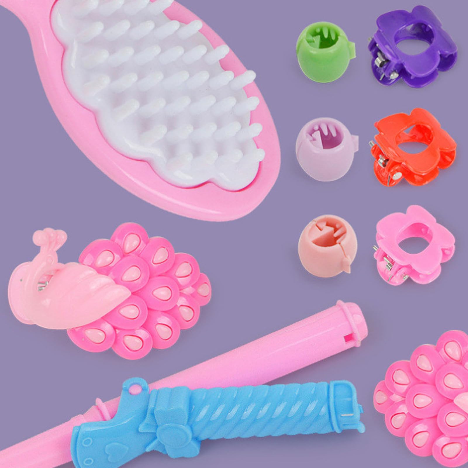 Cabeza de muñeca para niños para peinar el cabello - Kit de peluquería y maquillaje multiusos para niñas con cepillos, peines y accesorios, juego de actividades de juego creativo | Regalo ideal para N