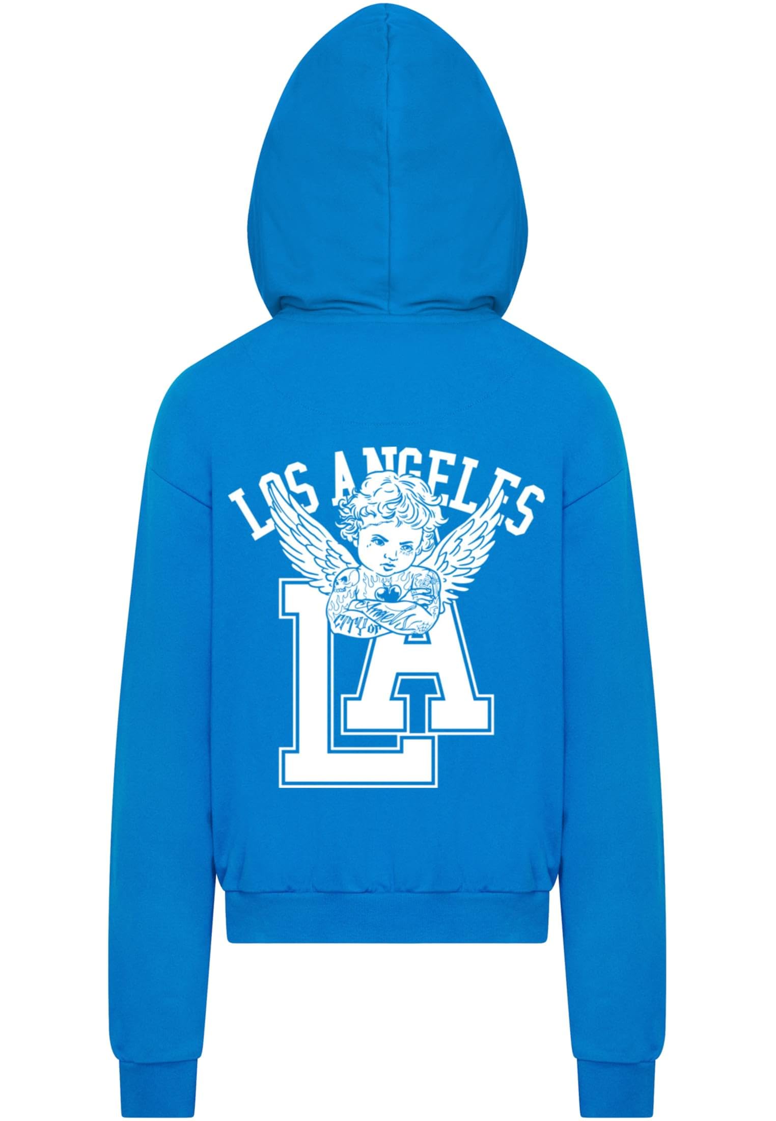 Mister Tee Męska bluza z kapturem LA Wings Heavy Cotton Box – Oversize Hoodie z bawełny w modnym stylu Streetwear z nadrukiem z przodu i z tyłu, na co dzień i w czasie wolnym