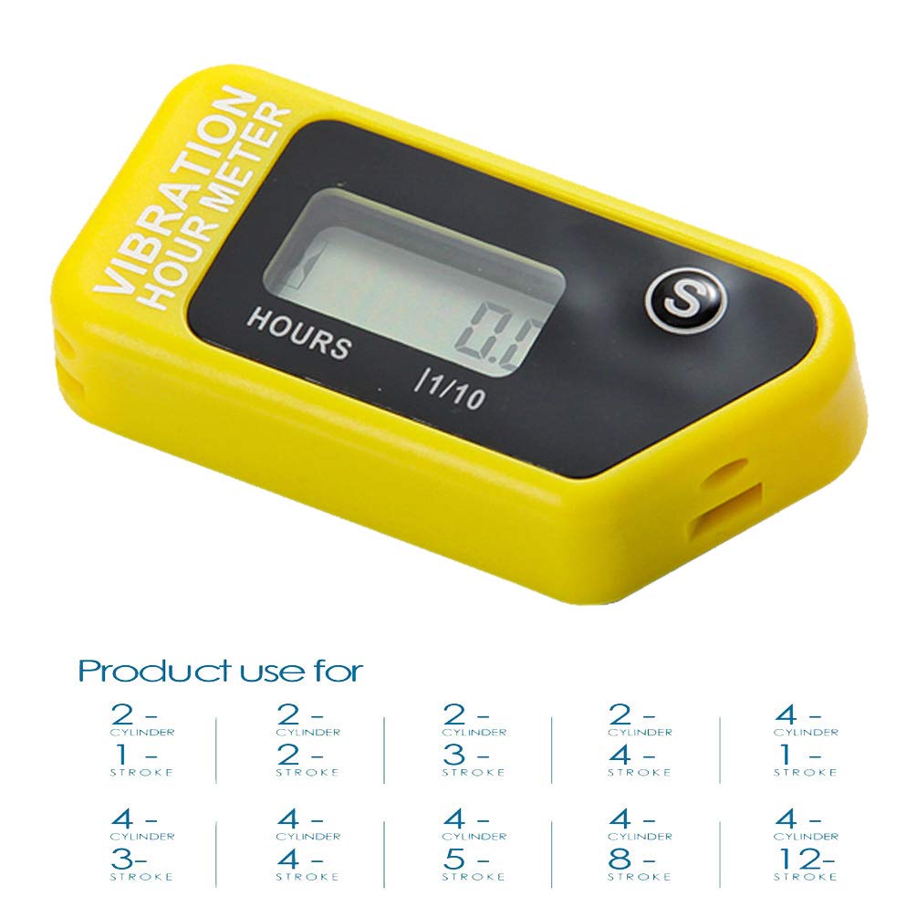 Compteur Heures Vibration FOUNDOWN - Numérique, étanche IP68, Pour Moteurs 2/4 Temps