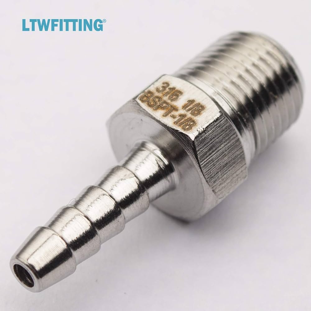 ホースニップル　3/8  ホース内径10φ用 Amazon.co.jp: LTWFITTING ホースニップル エルボ おネジ R(PT)1