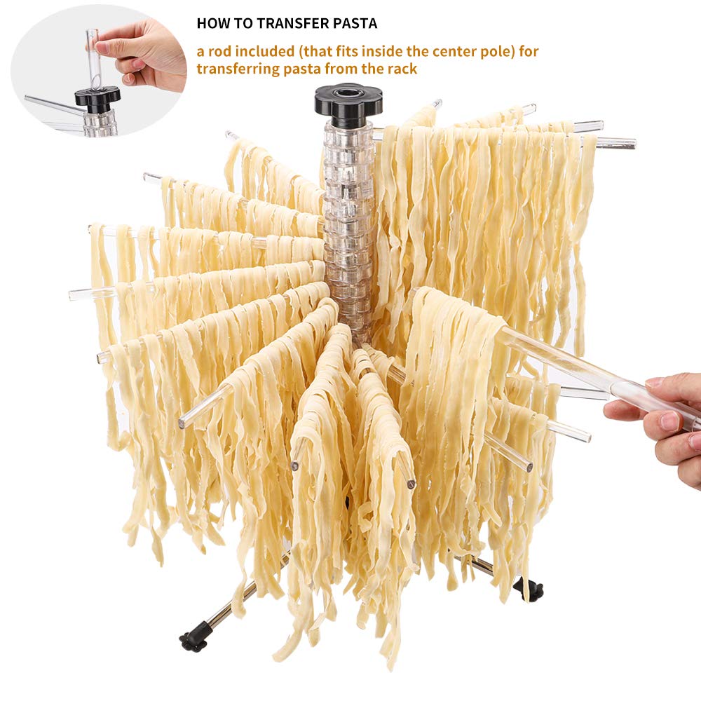 Séchoir à Pâtes Pliable N-K - Blanc - Compact Pour Rangement Facile