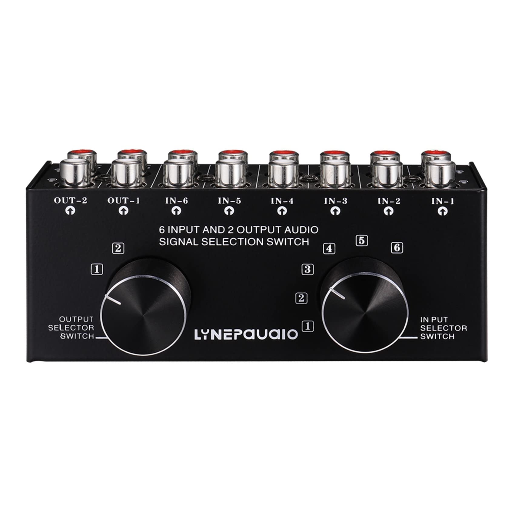 DAZLOR 2 interruttori 6 2 Out o 2 6 Out cuffie switch altoparlante stereo segnale selezione switcher interfaccia accetta il design RCA switch manuale