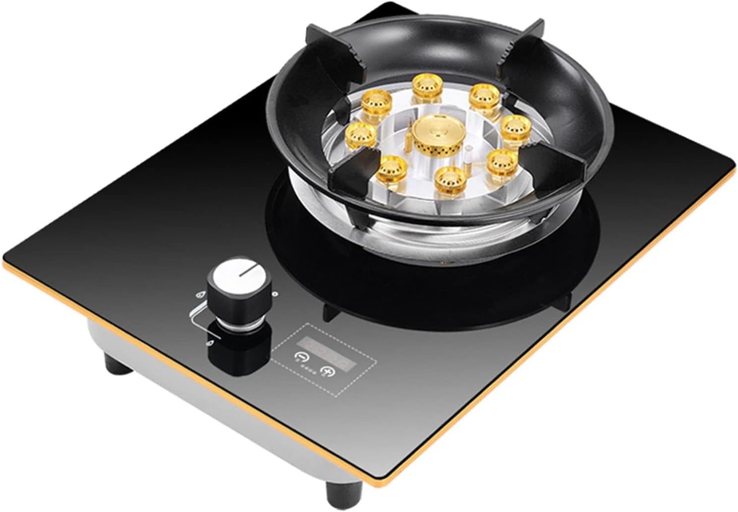 Tempered Glass Stove Gas Cooker - Portable Gas Stove, Easy To Clean Home Kitchen Burner, Tabletop And Flush-mounted Gas Ranges, Camping Gas Stove Kitchenware With Timer Function(Size:LPG)