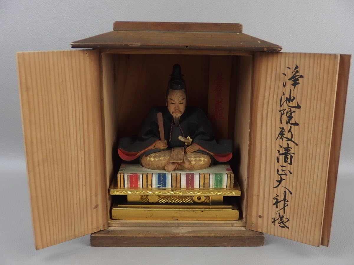 Amazon.co.jp: 【骨董彫刻】古い木彫時代木彫彩色木彫加藤清正仏像座像