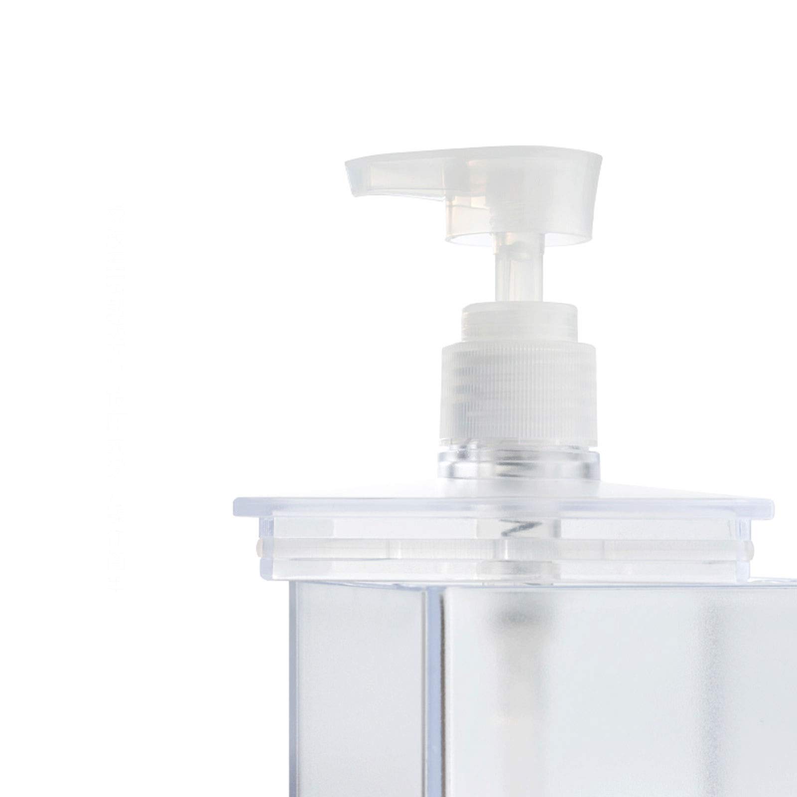 Dozownik prysznicowy 550 ml, duża pojemność, materiał PS, dozownik mydła w płynie do łazienki i kuchni, dozownik blatowy/dozownik do balsamu (kolor: szary)