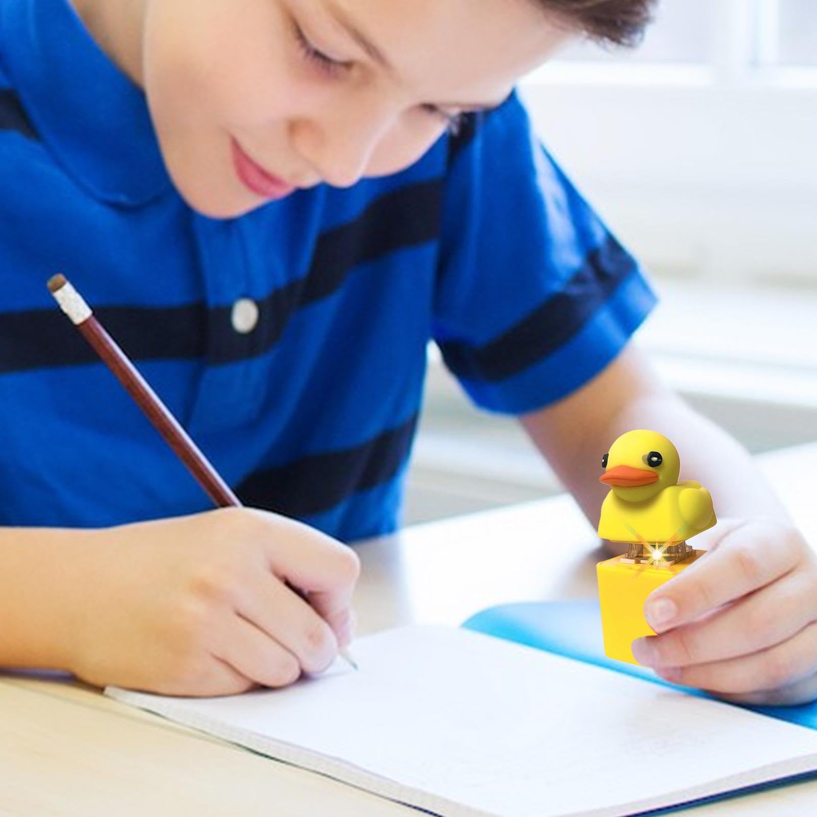 Quacky Duck Fidget Zabawka sensoryczna do redukcji stresu, klawisz klawiatury, nasadki na klawiaturę, zabawka łagodząca niepokój, klik fidget click, brelok do kluczy, redukcja stresu, piszcząca