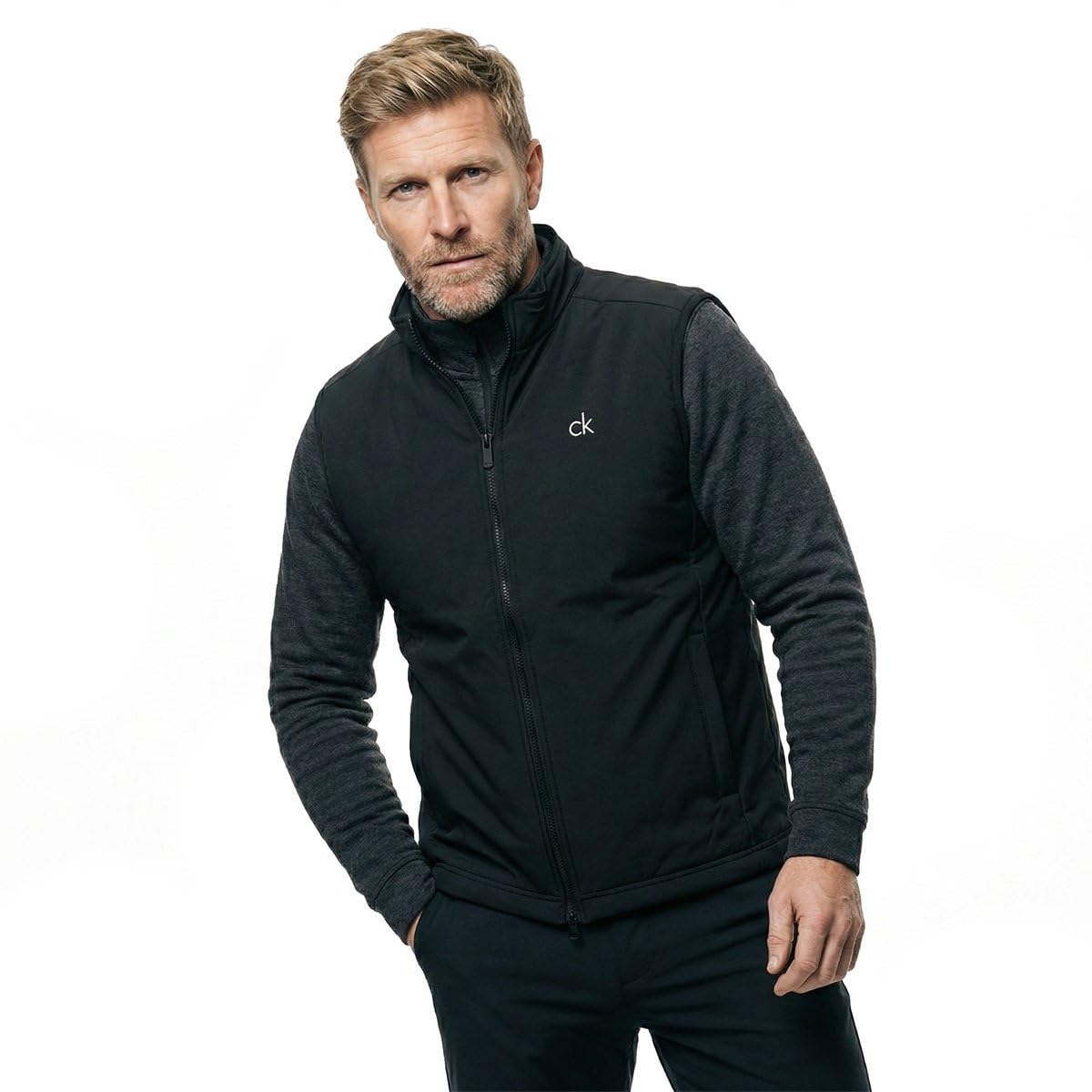 Calvin Klein St. Lawrence 2026 - Gilet da golf da uomo, imbottito, con cerniera intera