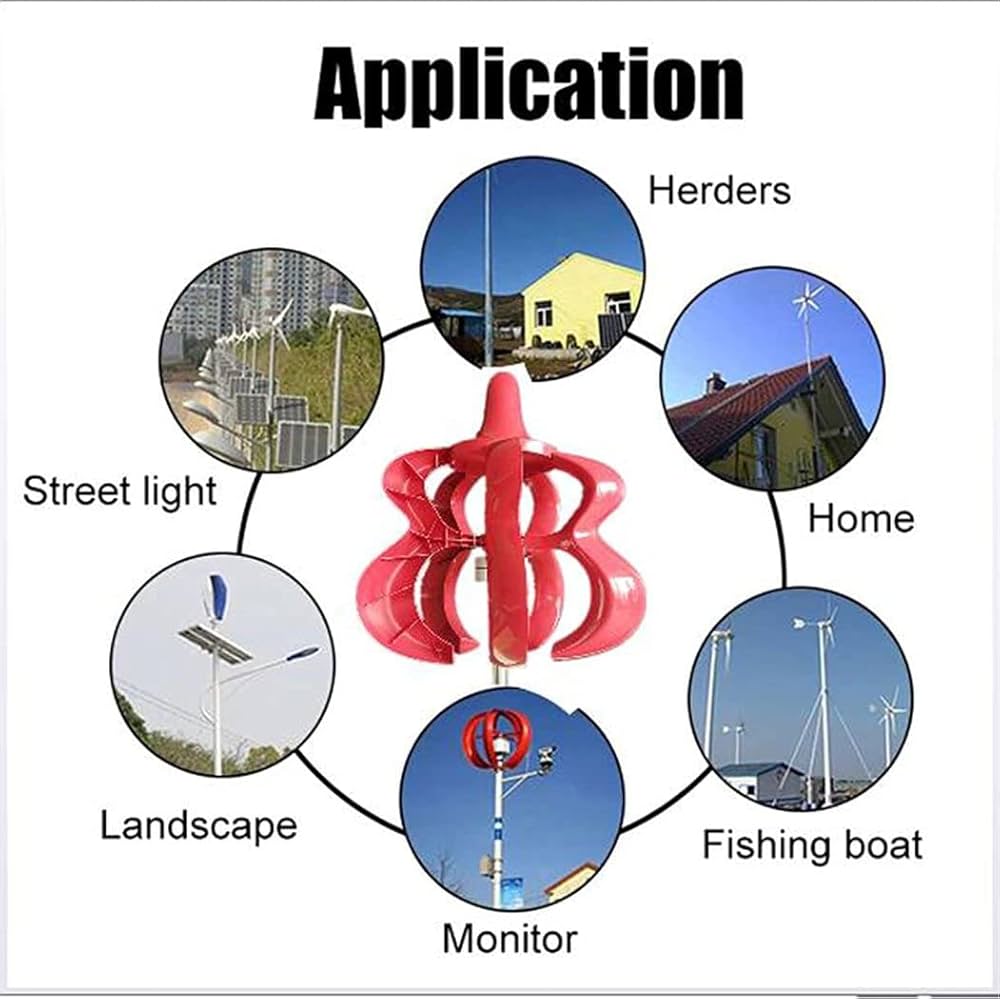 Amazon | ひょうたん型垂直軸風力発電機、8000W 12V 24V 48V