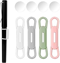 4 Pack Magnetic Pencil Holder Silicone Multicolor Pen Holder Magnetic Pen Holder Portable Pen Holder for Office Refrigerator Whiteboard Office