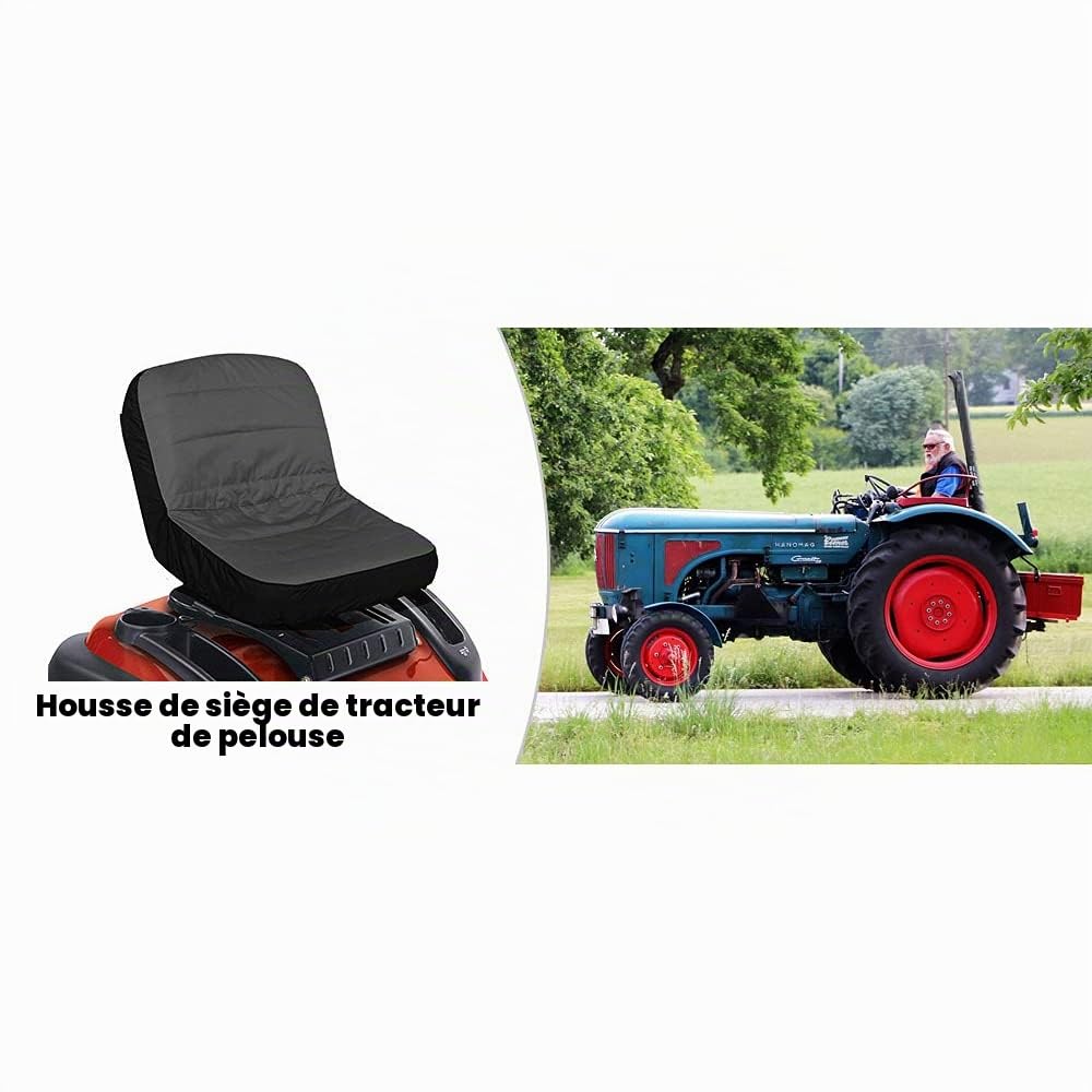 Housse de SièGe de Tracteur Tondeuse à Gazon Universelle Housse de Rangement RembourréE pour Coussin de Confort Moyen