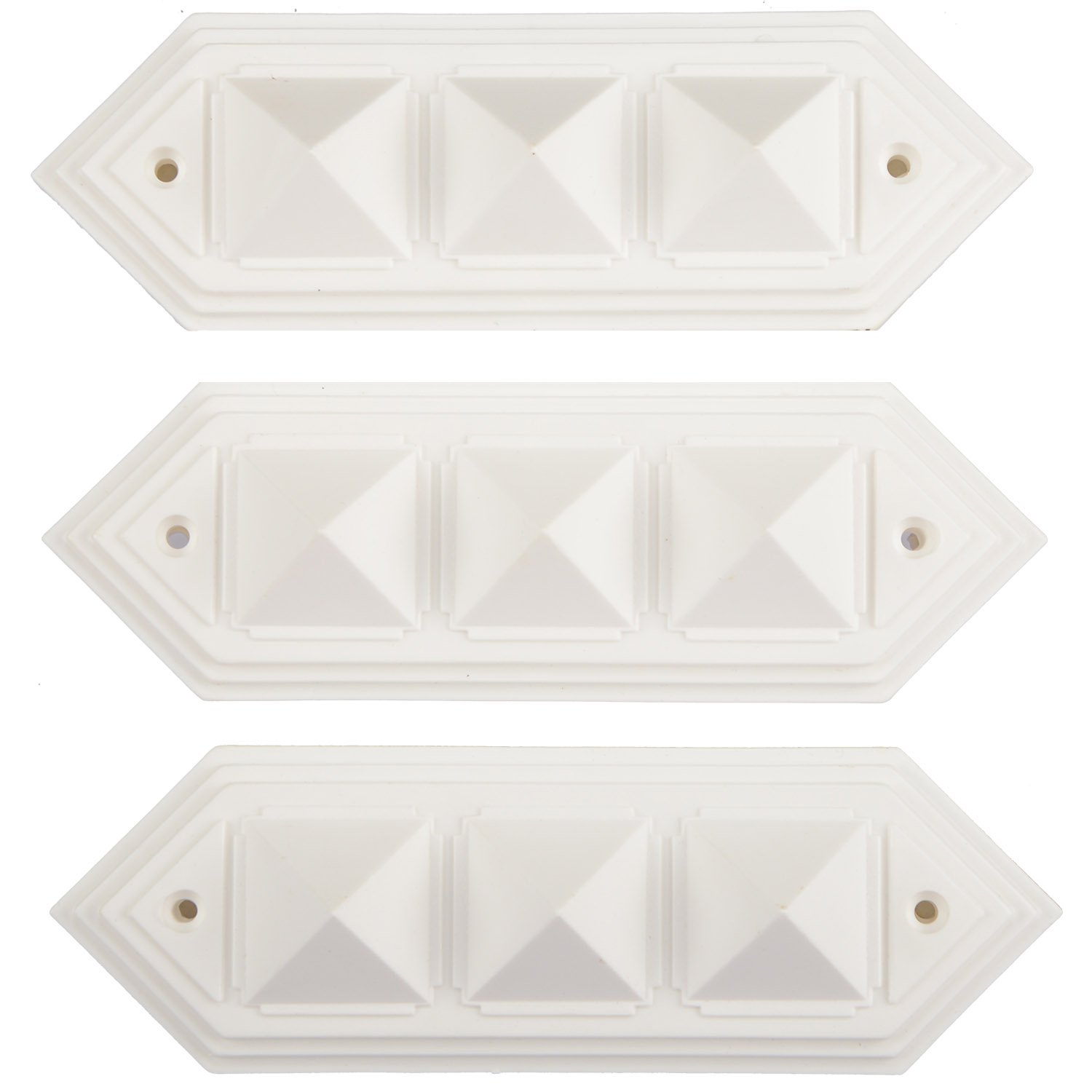 Jiten Pyramid Plastic Pyra Strip Yantra (16 cm x 5 cm x 3 cm, White)