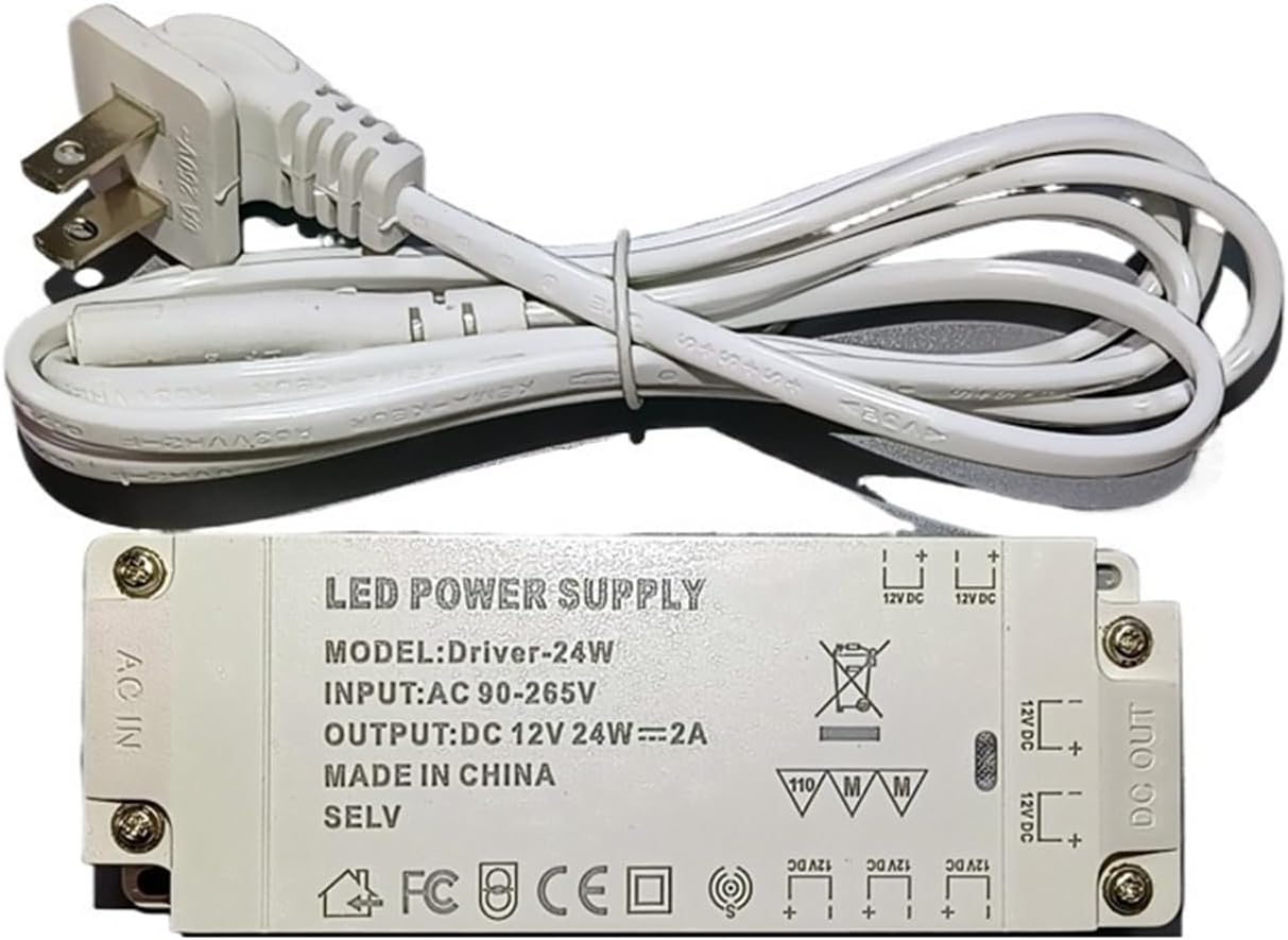 Wardrobe Cabinet LED Light Dedicated Power Supply Controller Transformer Drive Ballast 12V Interface(12V-60W-5A-Long Strip Style)