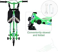 Vista 3 de Swing Scooter for Kids, 3 Wheels Foldable Wiggle Kick Scooter Push Drifting with 4 Adjustable Handlebar & 2 Rear LED Wheel for Boys and Girls Ages