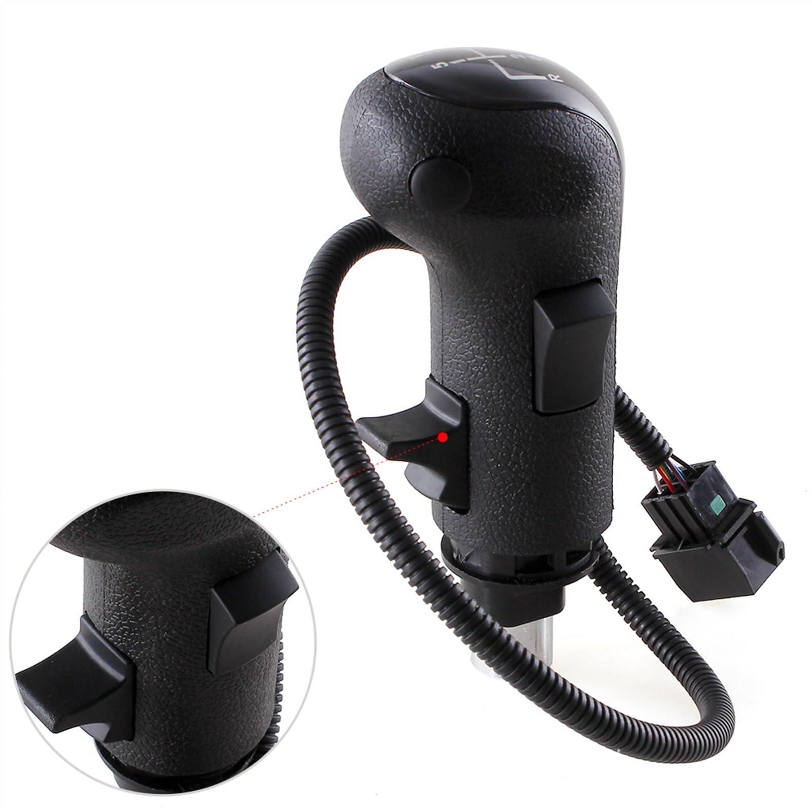 Pomello Leva Cambio Stick Compatibile con Man per TGA TGS 6 Pin 8 velocità + R Camion Leva del Cambio Elettrica Pomello del Cambio Coperchio del Cappuccio Leva del Cambio