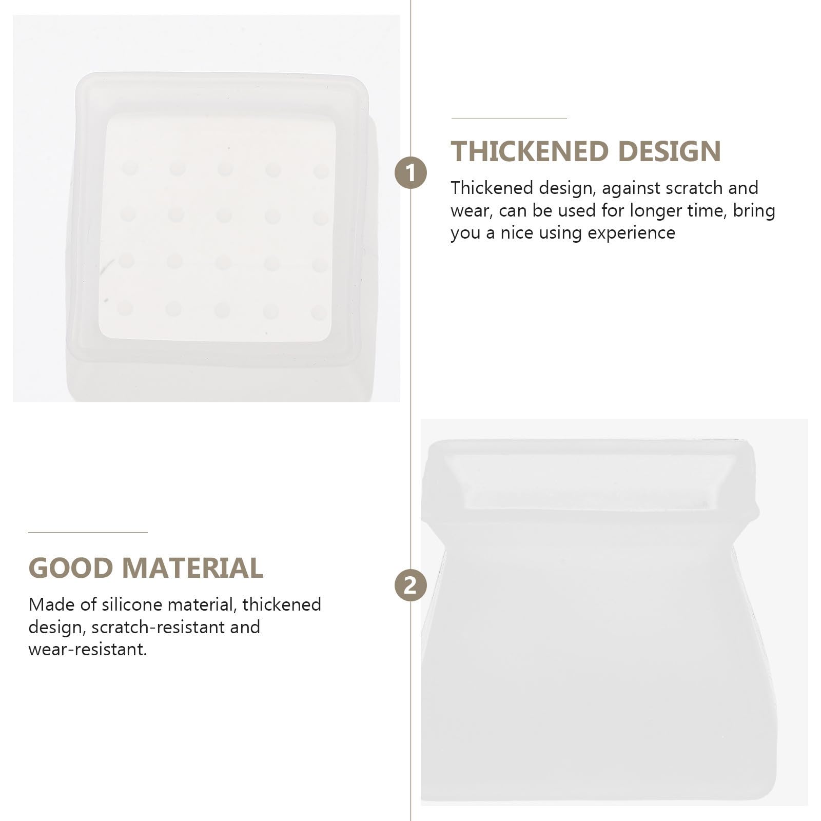 10 Piezas Protectores de Silicona para Patas de Silla, Blanco
