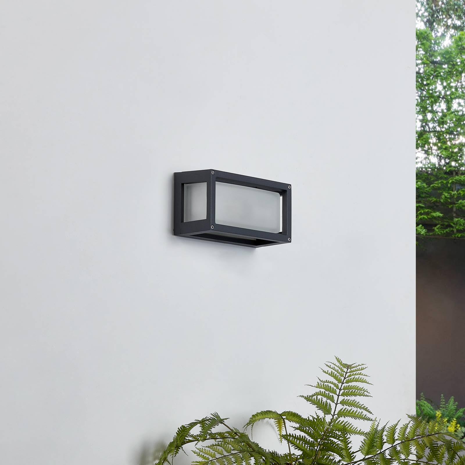 Lucande Applique Exterieur Aurelien à intensité variable (Moderne) en Noir Aluminium (1 lampe,à E27), Murale Luminaire Lampe Jardin Eclairage