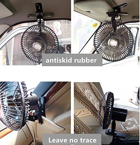 8.6 Inch Car Clip Fan 12V 24V Automobile Vehicle Cooling Car Fan Quiet Ventilation Car Fans With Clip Folding Fan (12V) #TOP3