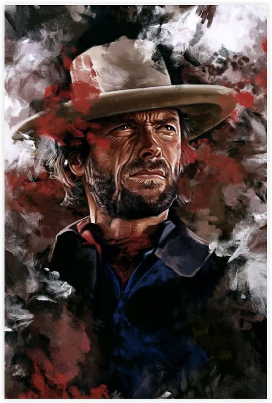 Classic The Outlaw Josey Wales Movie Poster 3 Canvas Poster Wall Art Decor Print Picture Paintings for Living Room Bedroom Decoration Unframe:20×30inch(50×75cm)