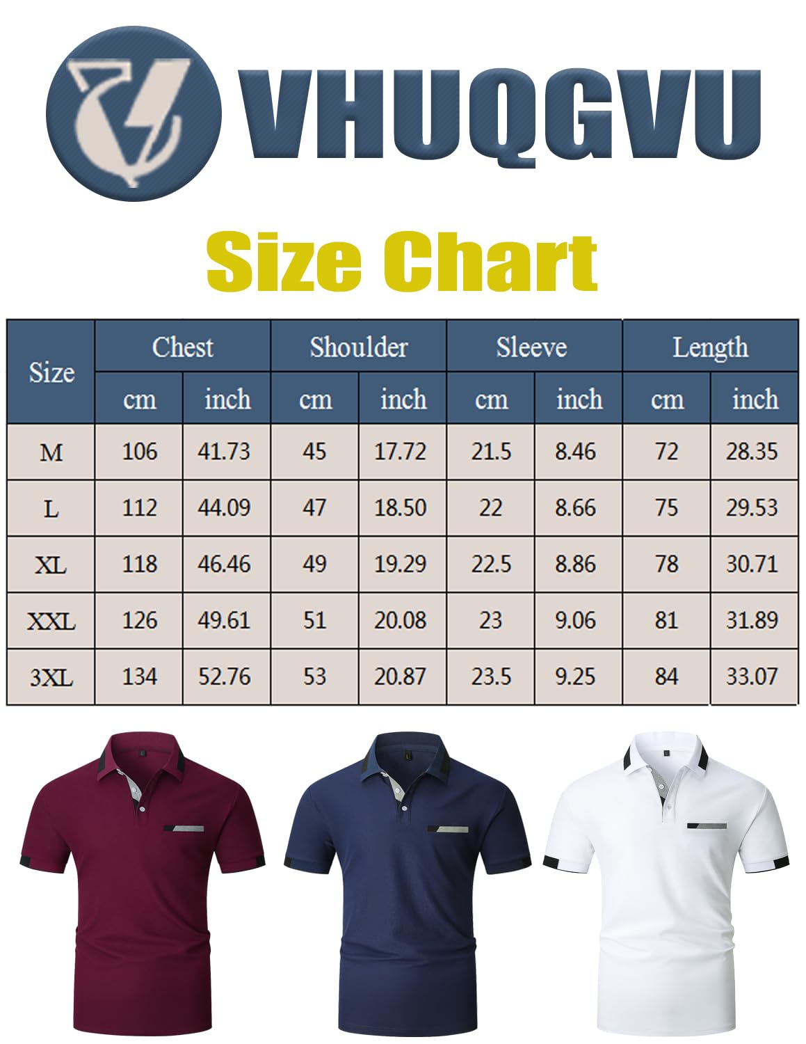 VHUQGVU Polo Uomo Manica Corta Slim-Fit Polo Golf da Uomo con Colletto Poloshirt Casual a Manica Corta T Shirts