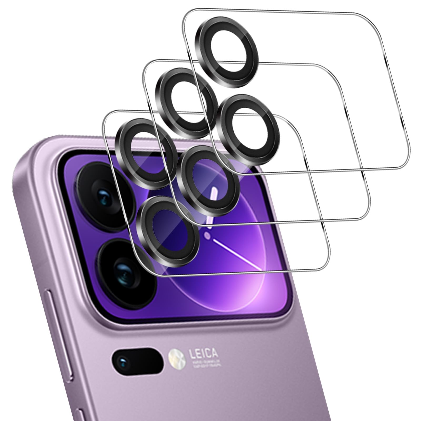 Locofun Rückseite Screen Schutzfolie für Xiaomi 17 Pro Max, Panzer Schutz Glas 9H Härte Schutzglas enthalten Kameraschutz, HD Klar Rückseite Screen Folie für Xiaomi 17 Pro Max - 3 Stück
