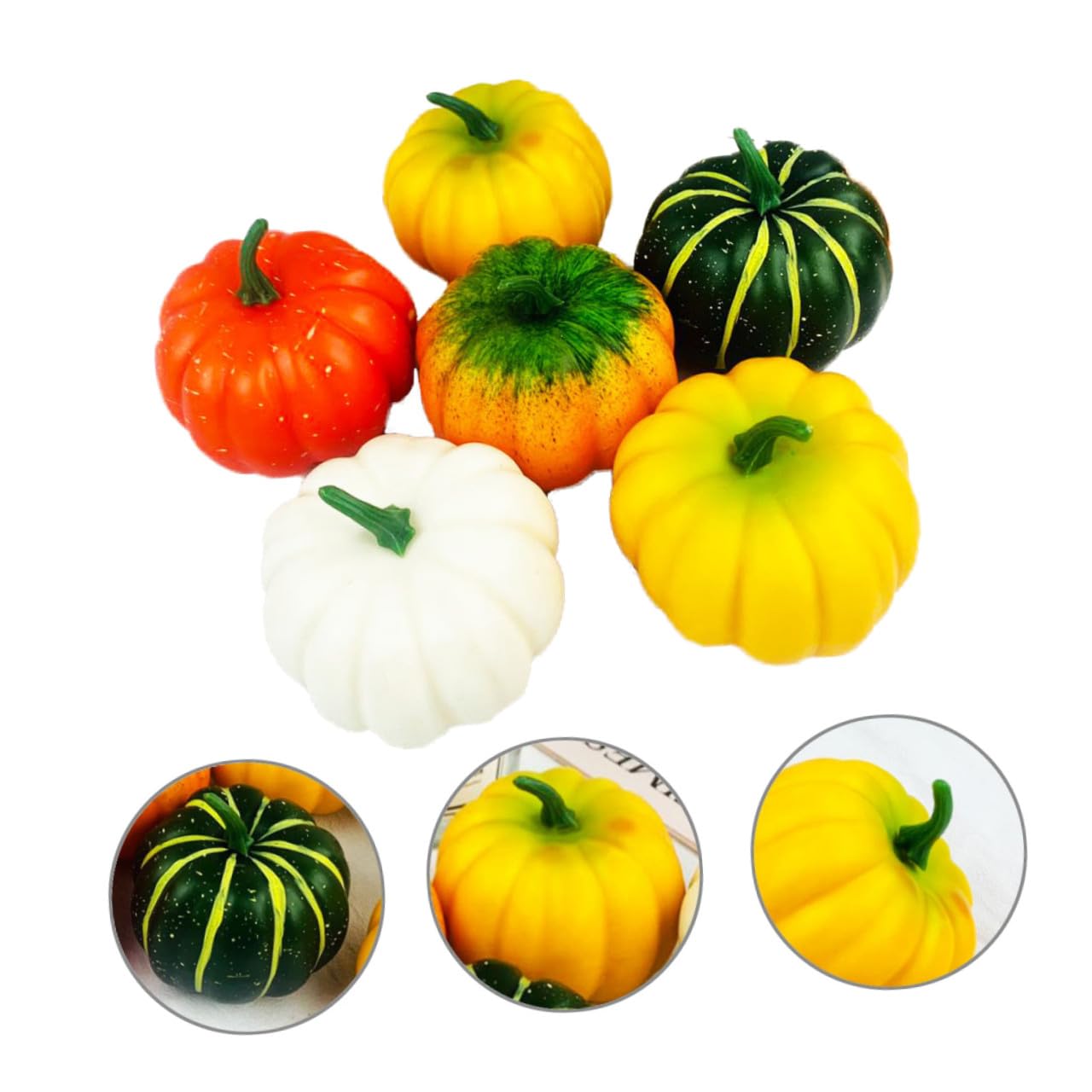 ABOOFAN 2sets Zucche Artificiale Per Decorazioni Ringraziamento Zucche Decorative Simulate Per Casuale