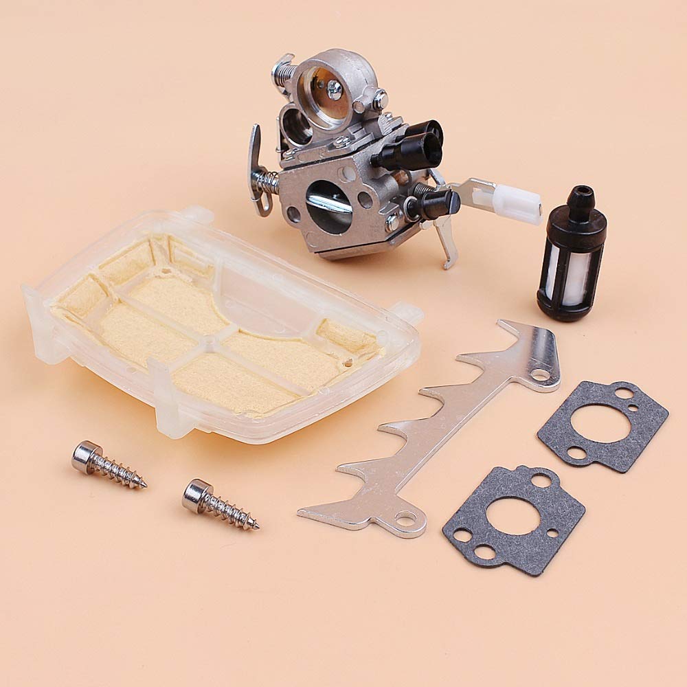 Tiempo Beixi Filtro de Aire del carburador Púa de Tope Tala Perro Kit Compatible con Stihl MS181 MS171 MS201 MS211 Motosierra Recambios Zama C1q-S269
