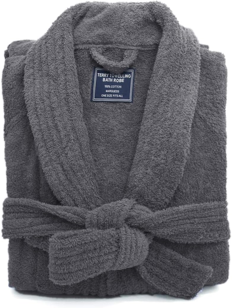 Bathrobe Mens,Premium Thick Terry Cloth Bathrobe,Towel Bath robe Long–Staple Combed Men's Cotton Robe