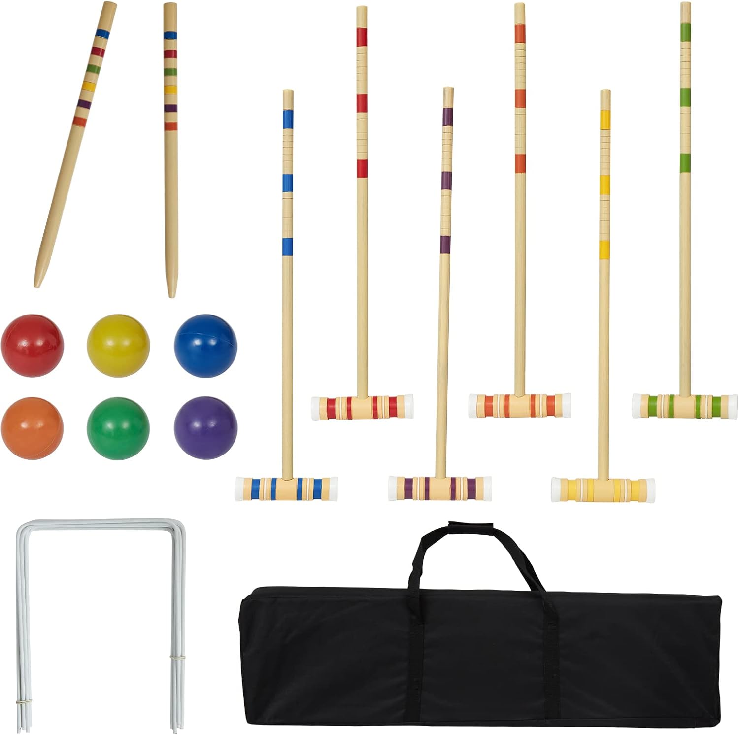 Kinsuite Juego de croquet para seis jugadores para niños juego de
