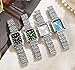 BESTKANG Watches for Women Wrist Watches Steel Strap Womens Watch Casual Fashion Simple Square Quartz Wristwatch (Silver-white1)