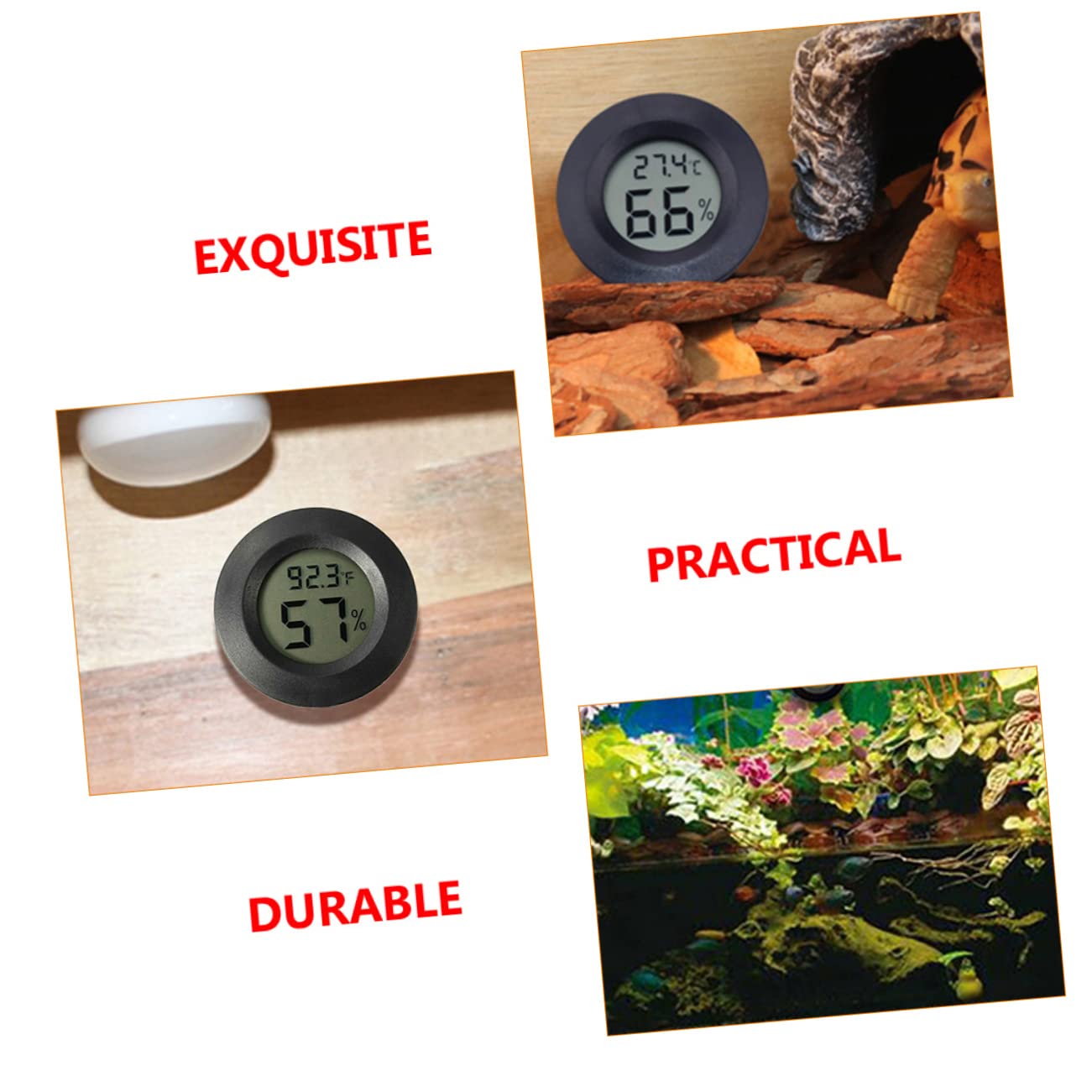 YARNOW 21piezas Higrómetro Digital Mini Para Terrarios Medidor De Humedad y Temperatura Para Reptiles De y Portátiles
