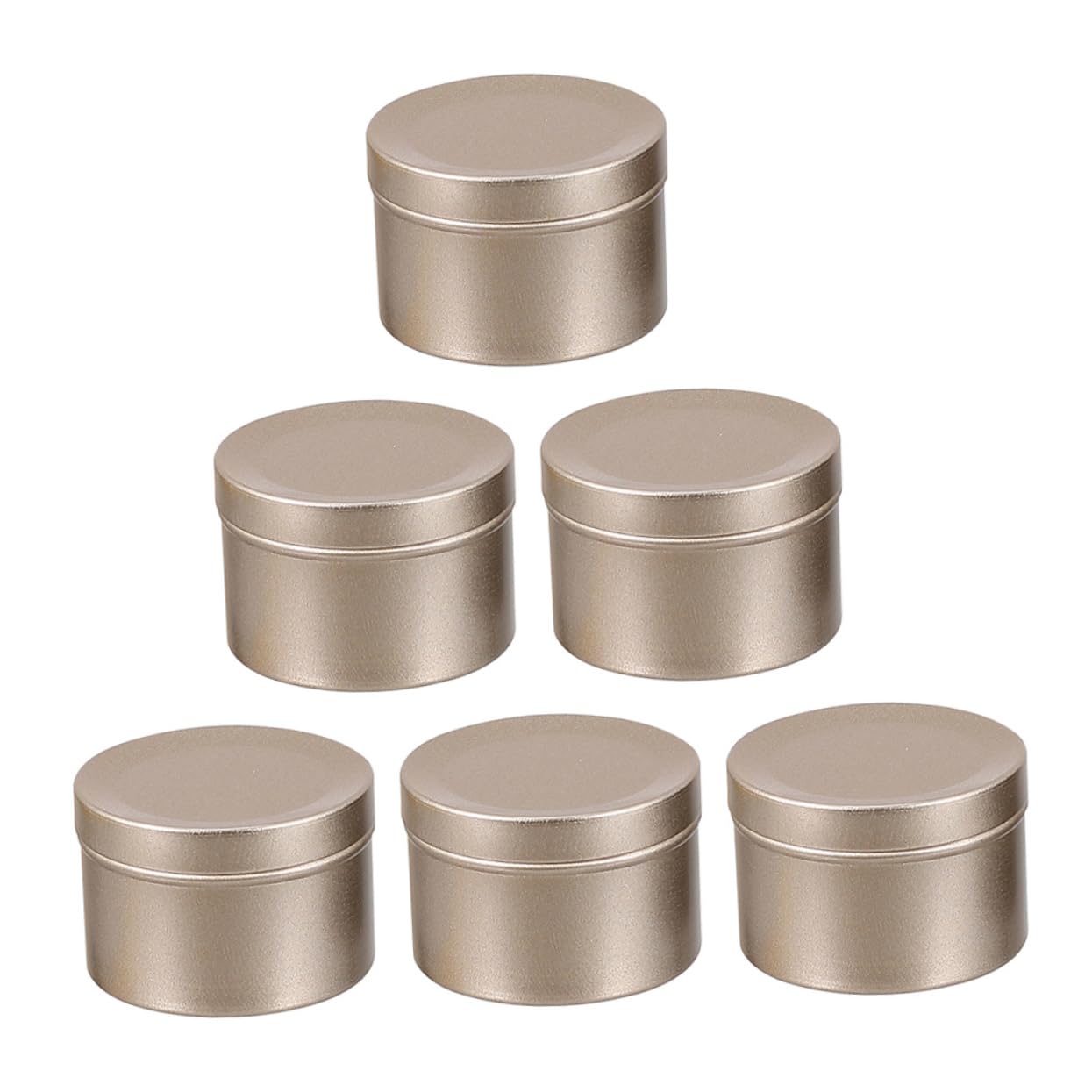 Uonlytech 6pcs Candle Jars Aluminum Containers for Essential Oils Storage Crafts Reusable Lightweight Travel-Friendly for Balm Gel and