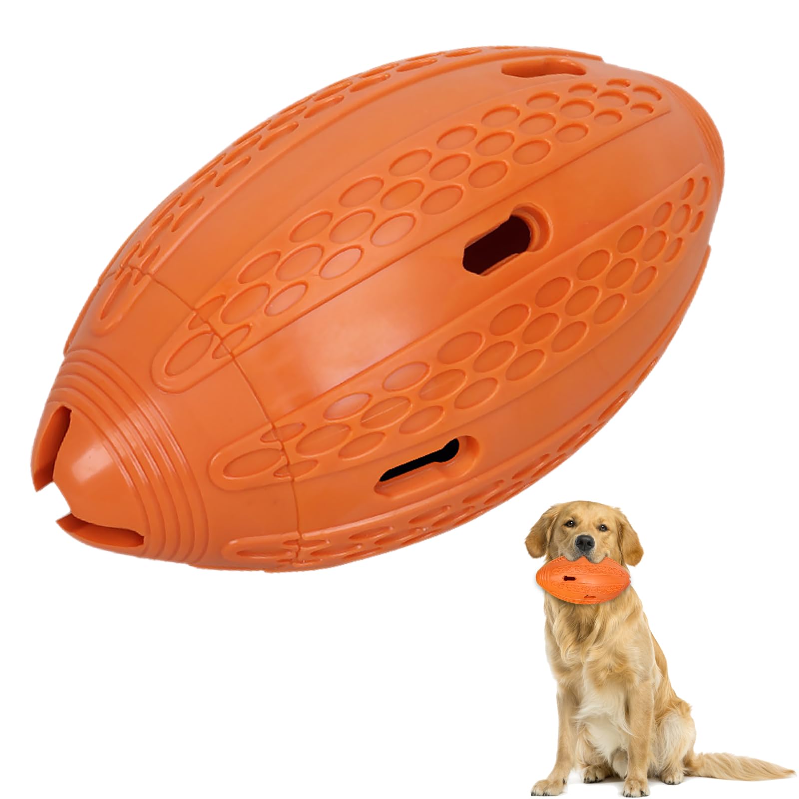 EACHPT Pelota Perro Indestructible,Pelota para Perros Grandes,Pelota de Comida para Perros,Juguete Interactivo para Perros de Rugby,Pelota de Juguete para Perros Medianos y Grandes