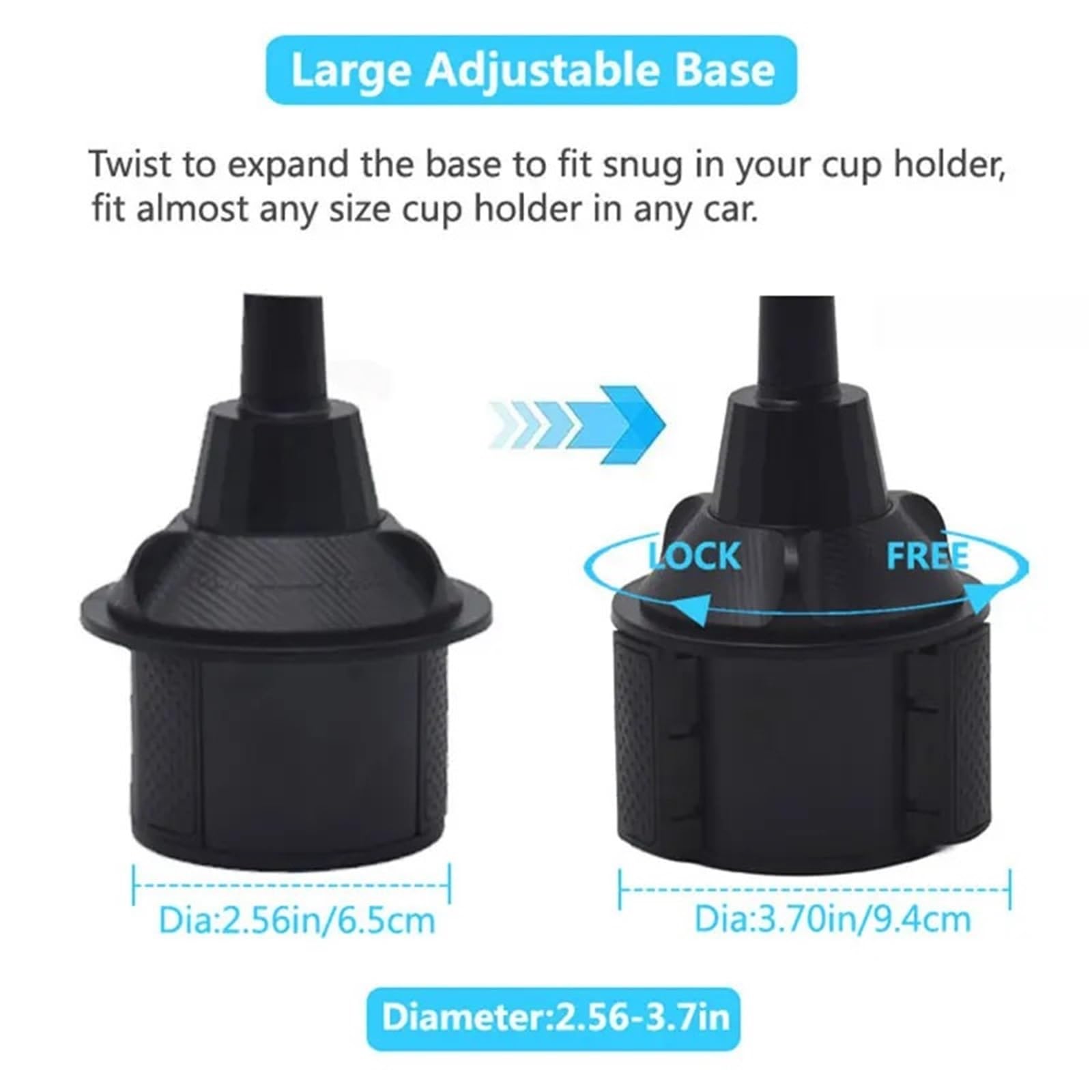 Accesorios Coche Porta Smartphone Supporto per Telefono per Auto, Regolabile, per SUV, Camion, portabicchieri per Auto, Supporto per Telefono Cellulare