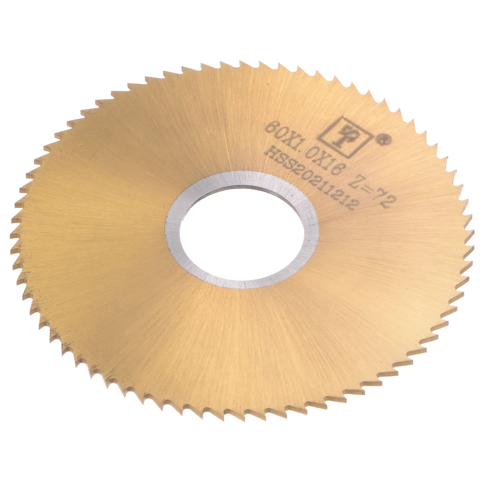 uxcell Circular Saw Blade, 60mm (2-3/8") Dia 1mm Thick 72 Tooth, M35 Cobalt High Speed Steel Titanium Coated Milling Cutter with 16mm Arbor for Stainless Steel Copper