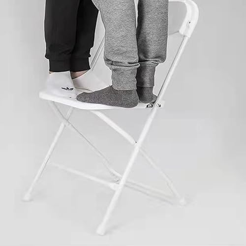 Miniatura 6 de HJhomeheart Silla de comedor plegable con asiento y respaldo de plástico, sillas de comedor plegables de aceroplástico, sillas de plástico plegables