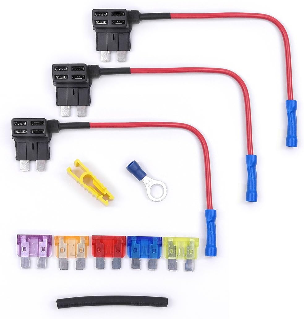 Add-a-Circuit Fuse Tap In Piggy Back Fuse Holder 12/24V (3x ATO/ATV Blade)