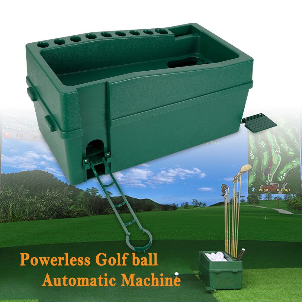 SHZICMY Dispensador automático de pelotas de golf sin electricidad, máquina de lanzamiento automático de pelotas de golf, dispensador de pelotas de golf, herramienta de orientación de golf
