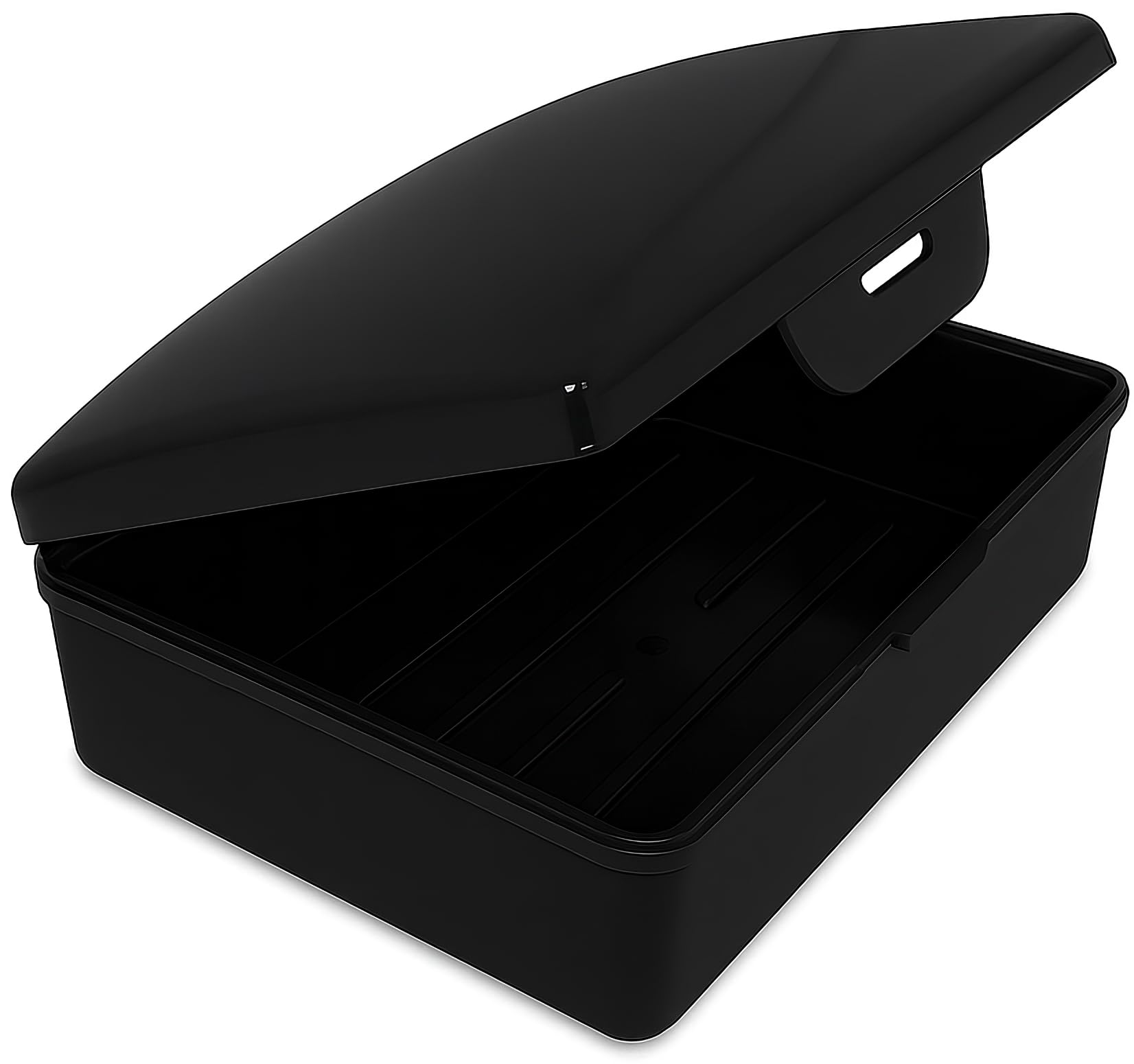 Soap Box -Black - 1 Ct - Made in The USA - Soapbox with Hinged Lid and Secure Latch