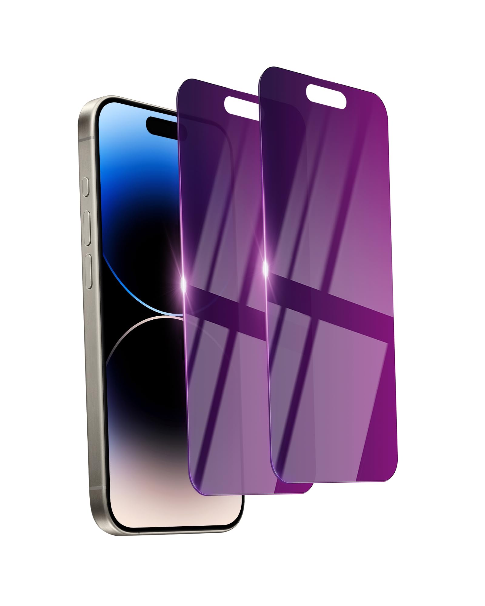 Paquete de 2 protectores de pantalla de privacidad para iPhone 14