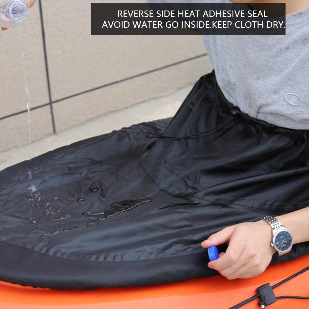 equlup Kayak Skirt Nylon Kayak Spray Skirts Kayak Skirt Cover Universal Waterproof Cover Canoe Spray Skirt Kayak Spray Skirt
