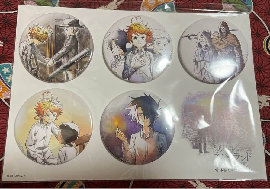 未開封 約束のネバーランド 体験ミュージアム 缶バッジ セット Amazon.co.jp: 約束のネバーランド 体験ミュージアム 缶バッチセット