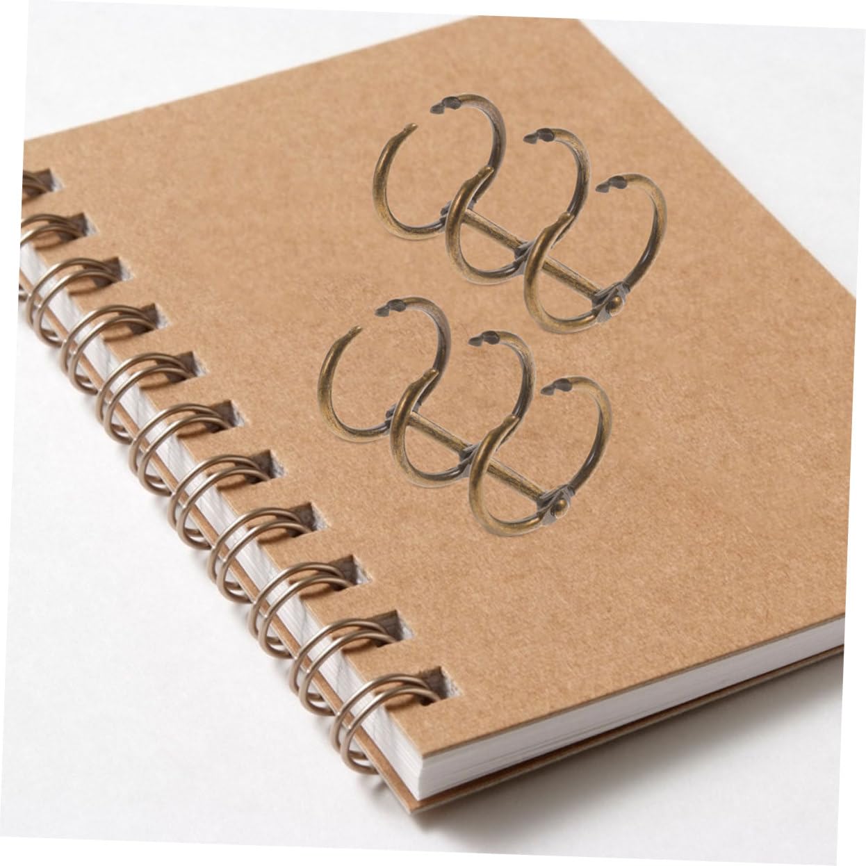 VILLCASE 5 Set Di Raccoglitori A 3 Fori in Metallo Per Cancelleria Con Chiusura A Scatto Per Blocco Note 10 Pezzi*5