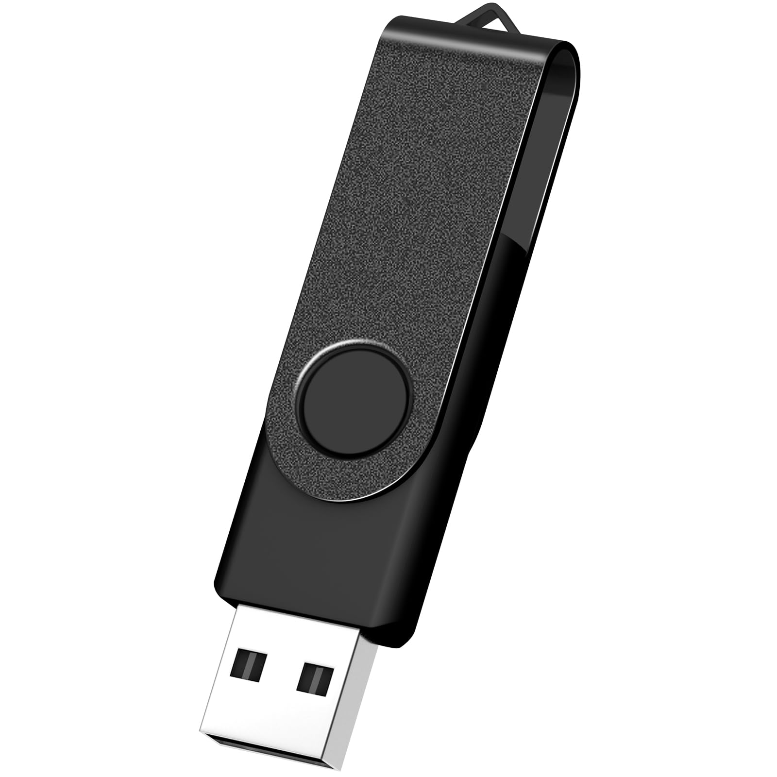 AreTop Paquete de 50 unidades flash USB 2.0 de 16 GB a granel, unidad de pulgar giratoria, unidades USB a granel (paquete de 50 unidades de 16 GB, negro)