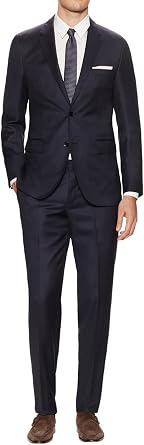 DTI GV Executive Mens Modern Fit Two Button 2 Piece Suit Jacket Flat Front Pant