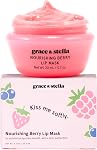 Lip Plumper Nourishing Berry Mask - Tinted Balm - Moisturizer For Very Dry Lips - Mask Overnight & Treatment & Lip Sleeping Mask - Vegan Cruelty-Free Lip Care Products by grace and stella