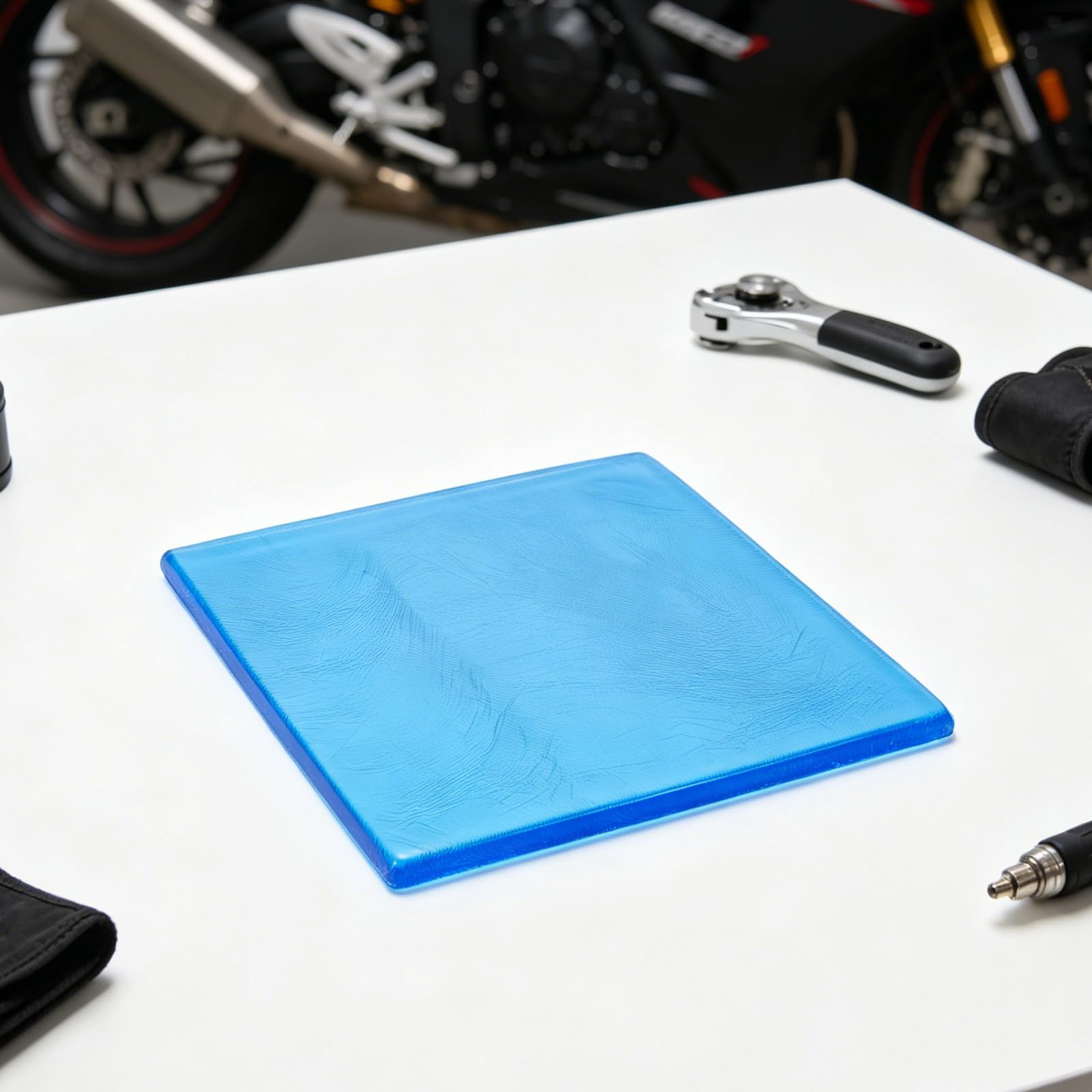 Operitacx Copertura per Sella Moto in Pu Blu, Imbottitura Leggera Gel per Assorbire Pressione, per Moto da Cross e Strade Extraurbane in Stagione Calda