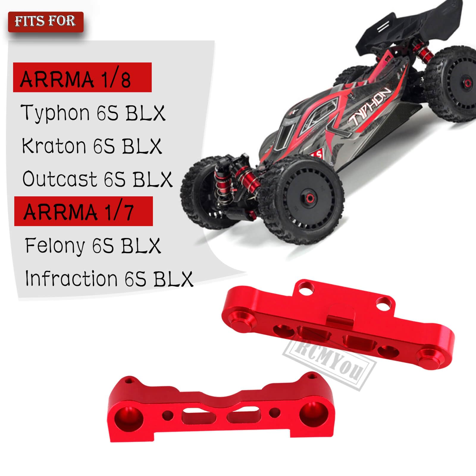 OUTCAST 8S - Suspension A-Arms (Front/Rear lower composite Arrma 1/5 A - Jennys OUTCAST 8S - Suspension A-Arms (Front/Rear lower composite Arrma 1/5 A - Jennys