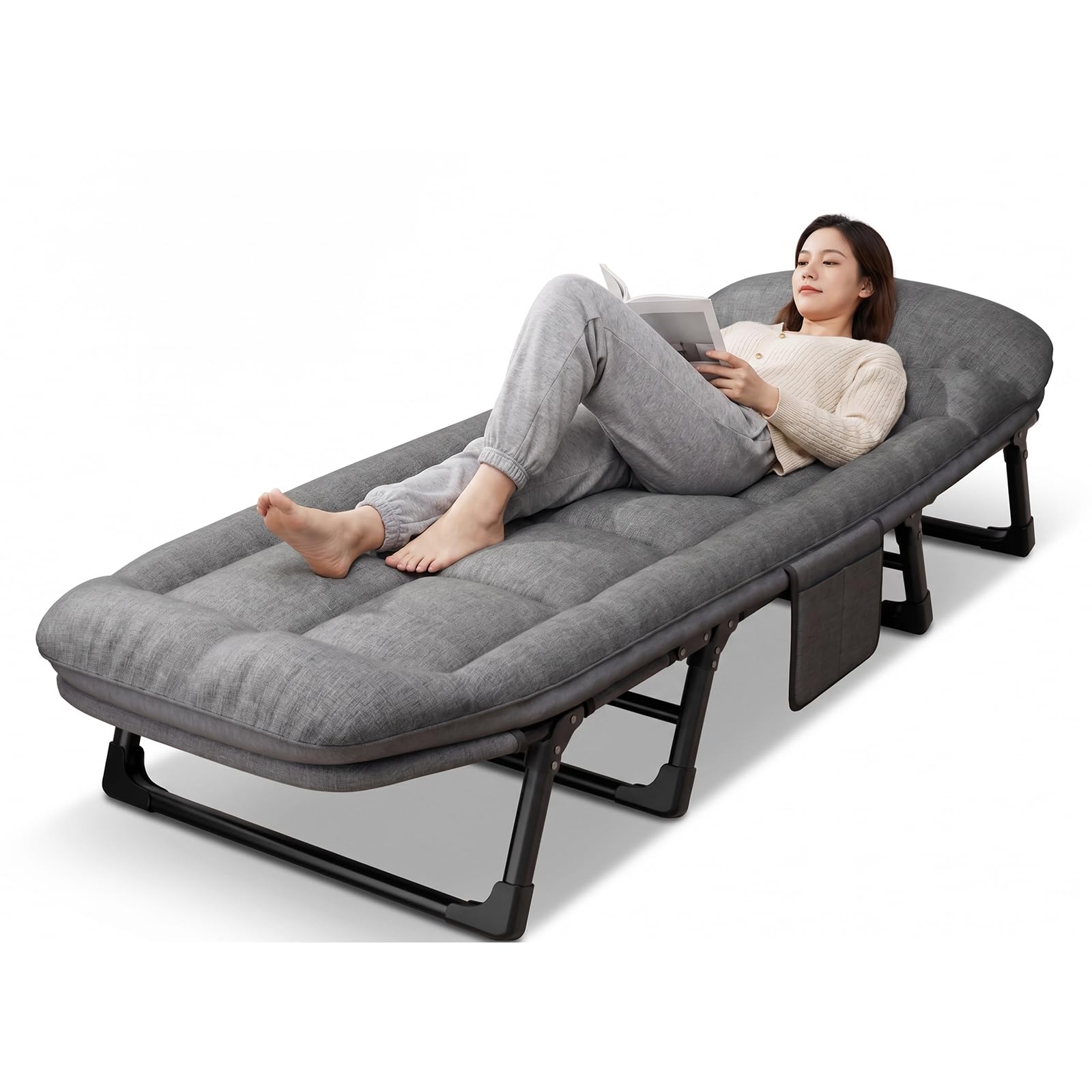 YOPOTIKA Folding Camping Cot 6 Position Adjustable Bed for Outdoor