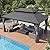 Domi 12'x14' Hardtop Gazebo Canopy,Outdoor Aluminum Gazebo with Galvanized Steel Double Roof,Permanent with Drainage System,Curtain and Netting Included,Grey